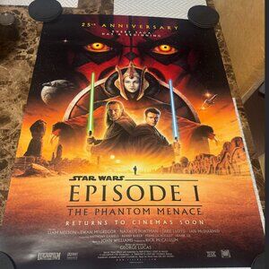 Star Wars Episode I The Phantom Menace 25th Anniversary Poster 20x28 🍿